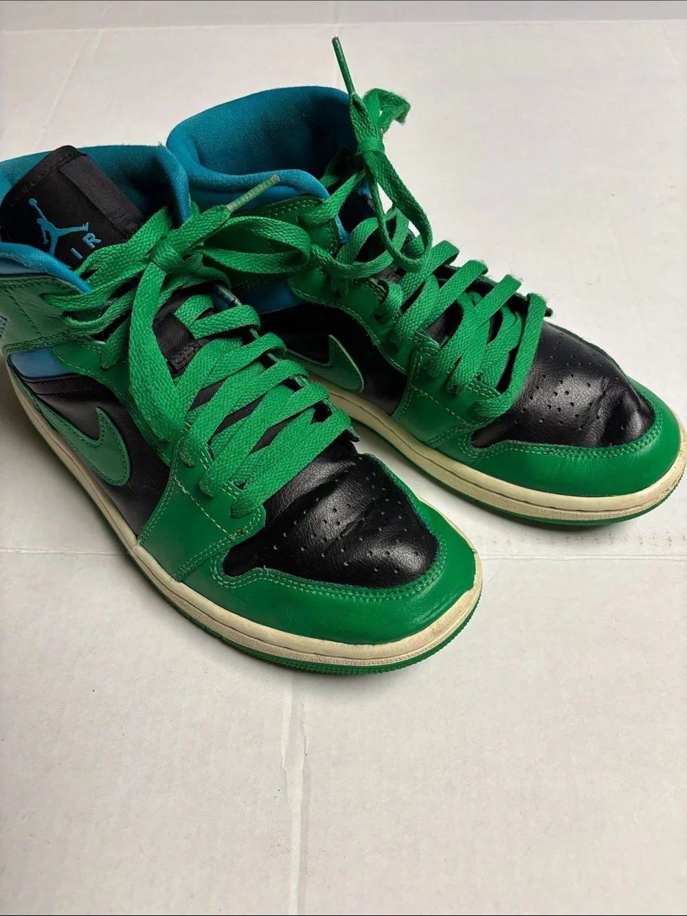Nike Women's High-Top Sneakers in Green, Black & Teal
